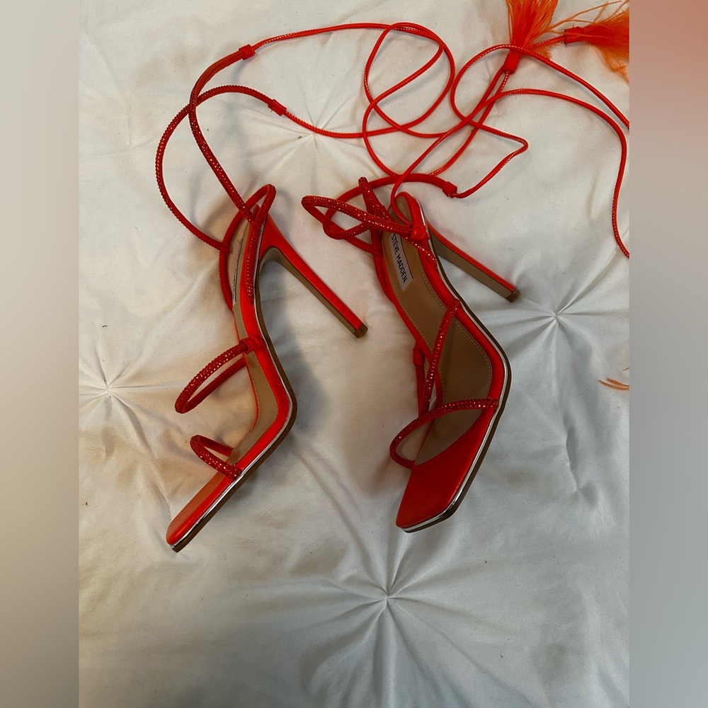 Orange heels.
